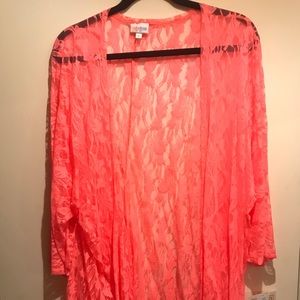 LLR Lindsay, Size L, Bright Orange Lace.